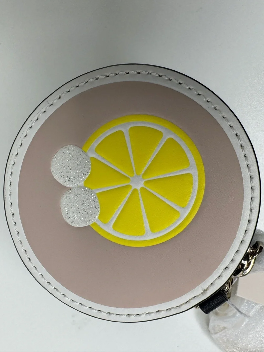 Kate Spade Tea Party Polka Dot Cup Coin Bag Keychain